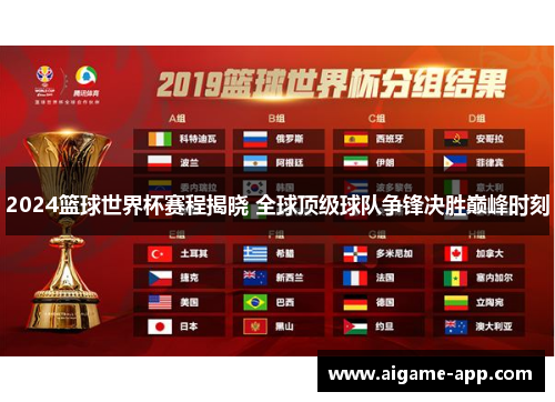 2024篮球世界杯赛程揭晓 全球顶级球队争锋决胜巅峰时刻
